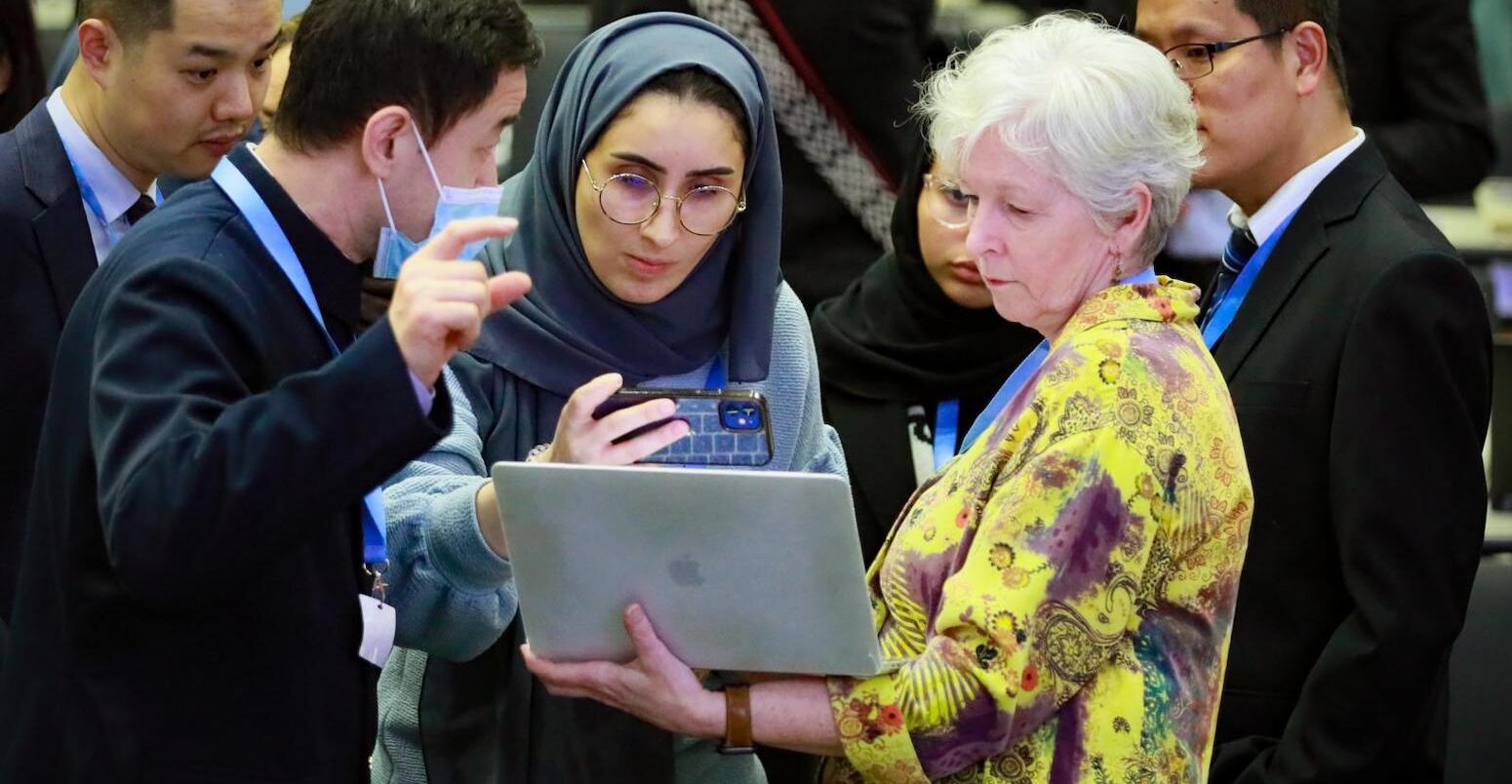 Between sessions at an IPCC meeting on March 18, 2023.