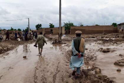 Flood damage in northern Afghanistan.