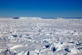 Icy landscape, pack ice, Weddell Sea, Antarctica.