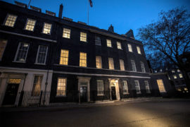 No.10 Downing Street at night, London, UK. Credit: Jeff Gilbert / Alamy Stock Photo.